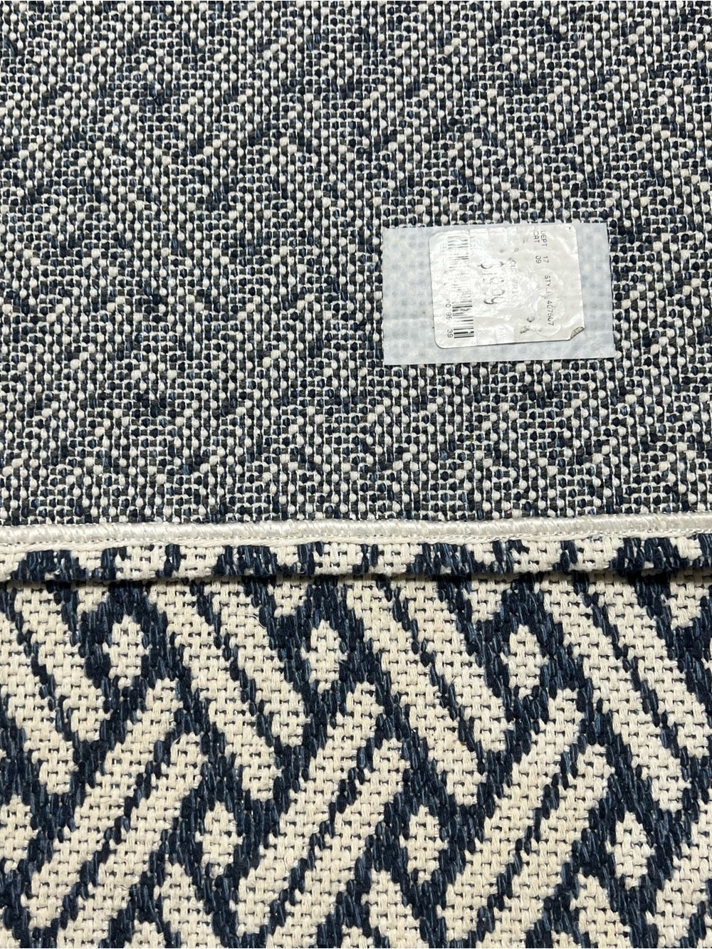 Calvin Klein Blue and Cream Runner Rug - Picture 4 of 6